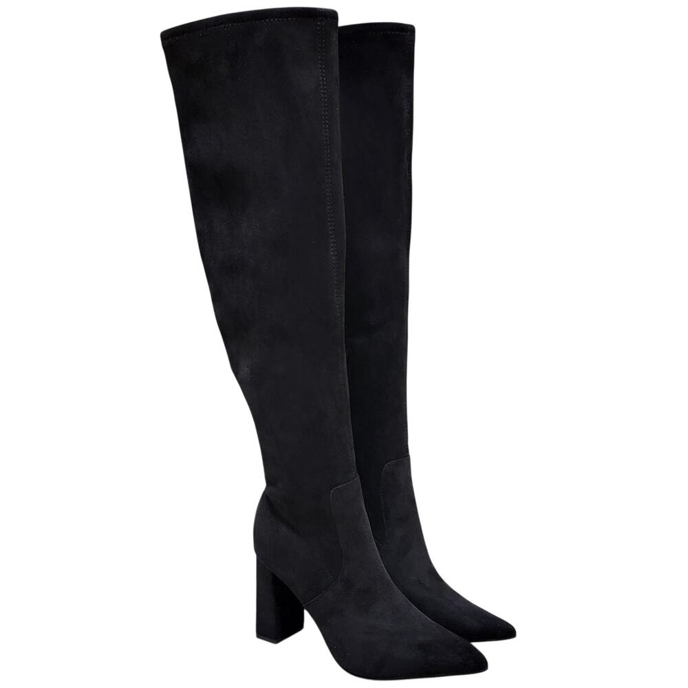 Wild Pair Women Inehz Pointed Toe Over the Knee Boots Size US 6M Black Beauty